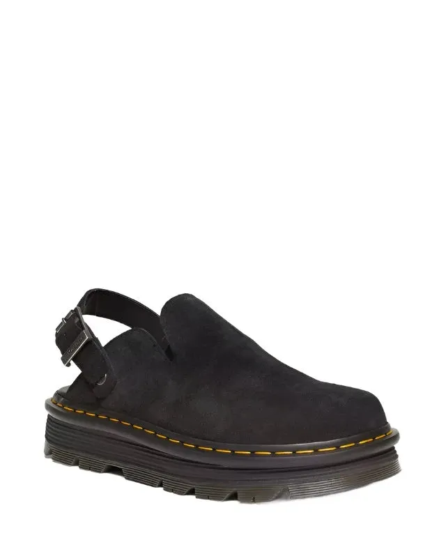 SUEDE CASUAL SLINGBACK PLATFORM MULES / DR.MARTENS