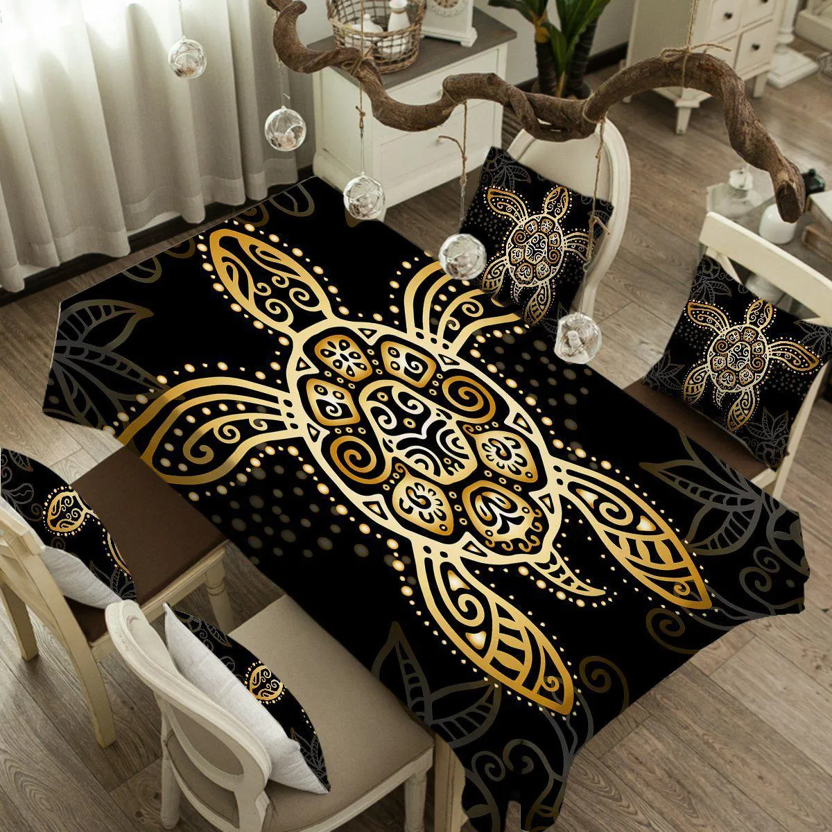 The Golden Turtle Tablecloth