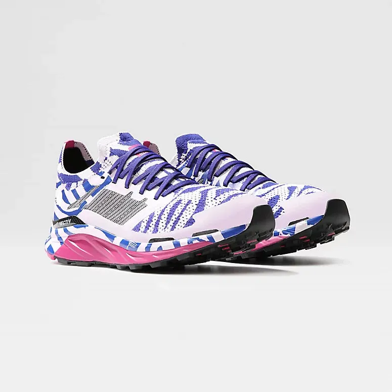 The North Face Women's Flight Vectiv X Trail Running Shoes  Lapsis Blue Elvira Print / Lavender Fog