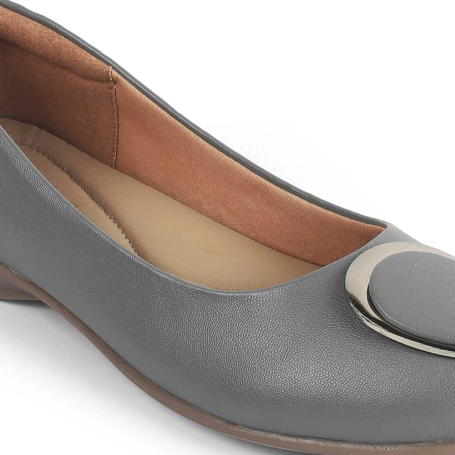 Tresmode Jelo Grey Women's Casual Ballerinas