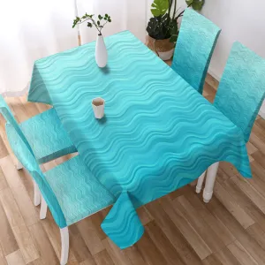 Waves of Blue Tablecloth