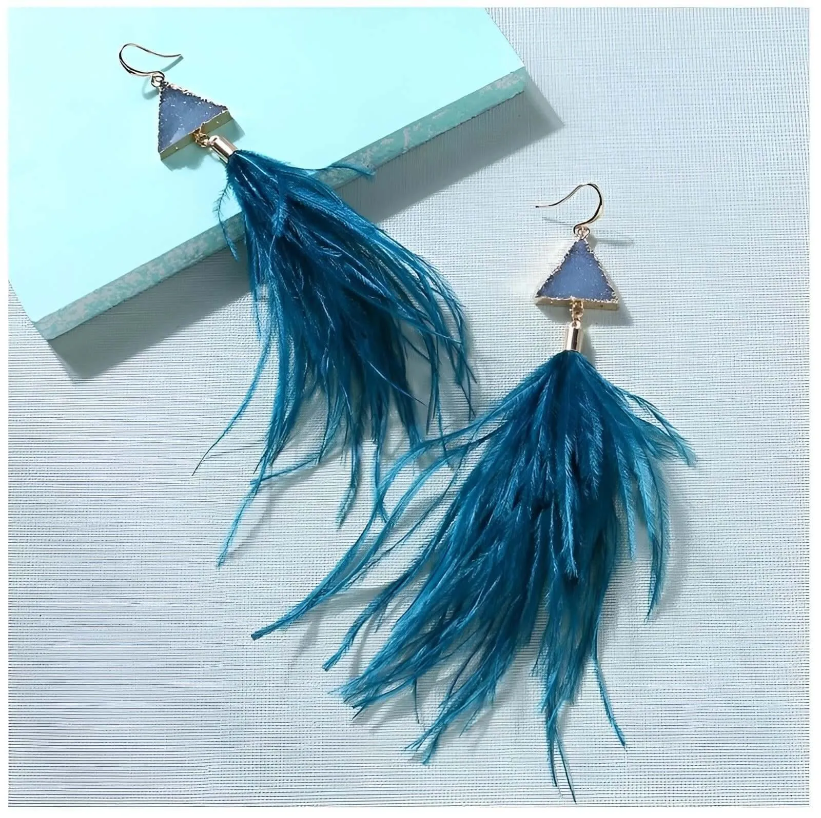 Women's Ostrich Feather Earrings