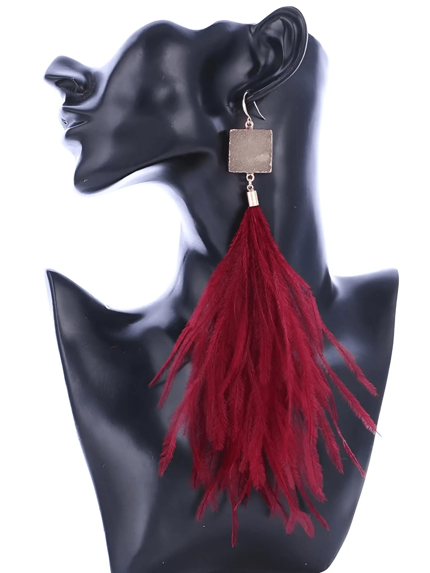 Women's Ostrich Feather Earrings